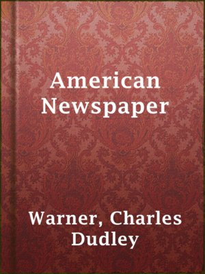 cover image of American Newspaper
